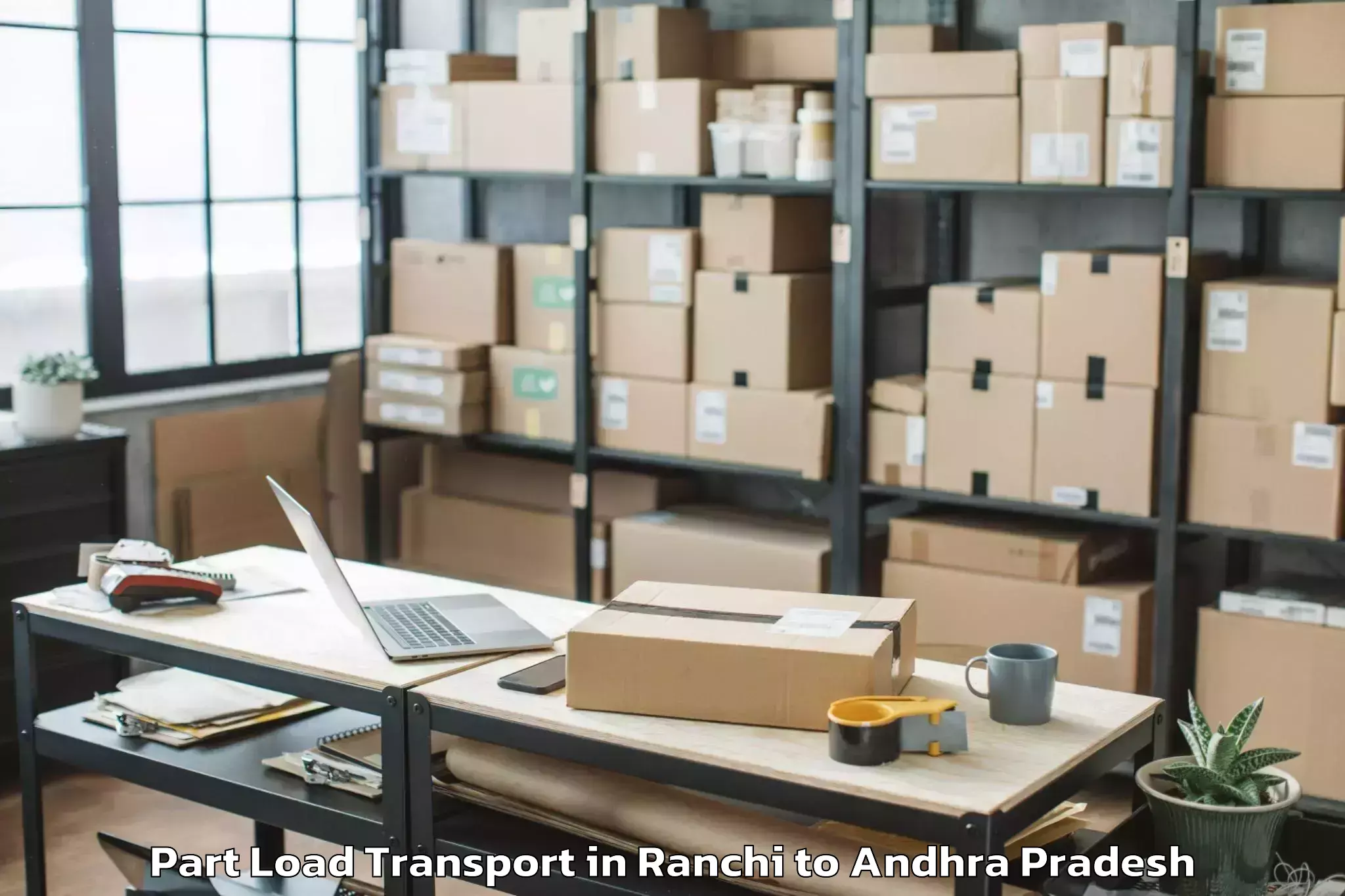 Book Ranchi to Jangareddygudem Part Load Transport Online